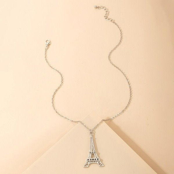 Wholesale Alloy Eiffel Tower Single Layer Necklace JDC-NE-C180 NECKLACE 咏歌 Wholesale Jewelry JoyasDeChina Joyas De China