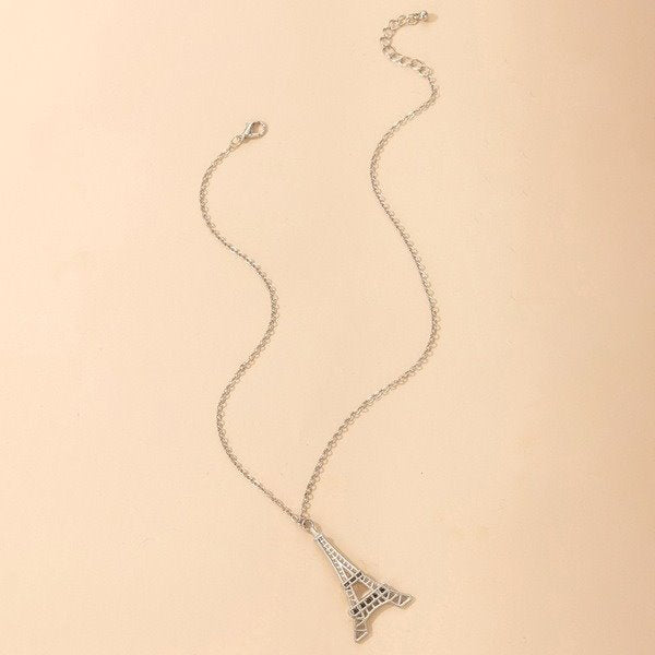 Wholesale Alloy Eiffel Tower Single Layer Necklace JDC-NE-C180 NECKLACE 咏歌 Wholesale Jewelry JoyasDeChina Joyas De China