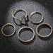 Wholesale Alloy Electrocardiogram Ring Set JDC-RS-RL041 Rings 瑞列 Wholesale Jewelry JoyasDeChina Joyas De China