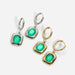 Wholesale alloy emerald square earrings JDC-ES-JD333 Earrings 杰鼎 Wholesale Jewelry JoyasDeChina Joyas De China