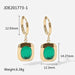 Wholesale alloy emerald square earrings JDC-ES-JD333 Earrings 杰鼎 JDE201773-1 Wholesale Jewelry JoyasDeChina Joyas De China