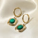 Wholesale alloy emerald square earrings JDC-ES-JD334 Earrings 杰鼎 Wholesale Jewelry JoyasDeChina Joyas De China