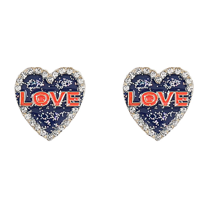 Wholesale Alloy Enamel Acrylic Heart Letter Earrings JDC-ES-JL849 Earrings 氿乐 Wholesale Jewelry JoyasDeChina Joyas De China