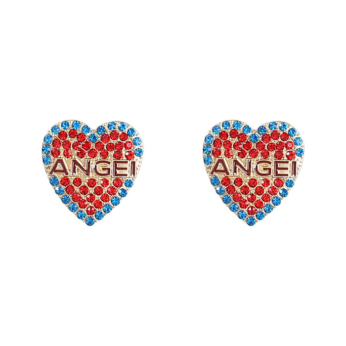 Wholesale Alloy Enamel Acrylic Heart Letter Earrings JDC-ES-JL851 Earrings 氿乐 Wholesale Jewelry JoyasDeChina Joyas De China