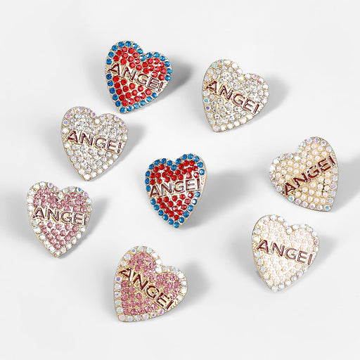 Wholesale Alloy Enamel Acrylic Heart Letter Earrings JDC-ES-JL851 Earrings 氿乐 Wholesale Jewelry JoyasDeChina Joyas De China