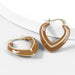 Wholesale alloy enamel geometric earrings JDC-ES-JL842 Earrings 氿乐 brown Wholesale Jewelry JoyasDeChina Joyas De China