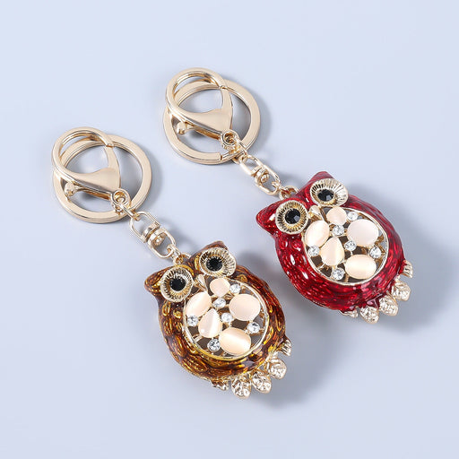 Wholesale Alloy Enamel Resin Owl Keychain JDC-KC-JL006 Keychains 氿乐 Wholesale Jewelry JoyasDeChina Joyas De China