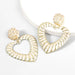 Wholesale Alloy Enamel Striped Heart Earrings JDC-ES-JL898 Earrings 氿乐 pink Wholesale Jewelry JoyasDeChina Joyas De China