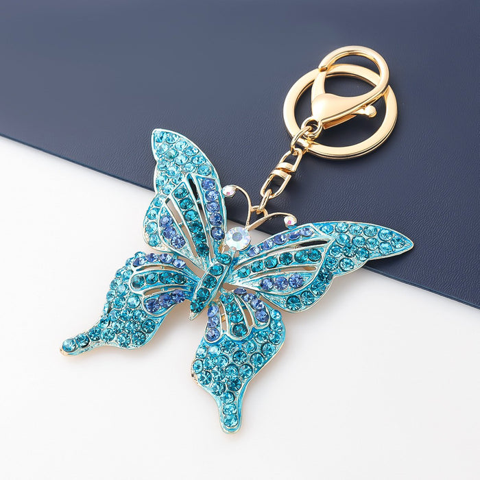 Bulk Jewelry Wholesale alloy-encrusted butterfly keychains JDC-KC-CL020 Wholesale factory from China YIWU China