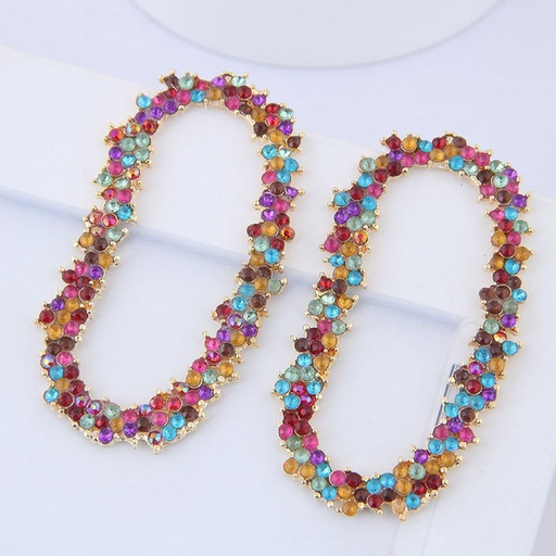 Bulk Jewelry Wholesale alloy-encrusted diamond earrings JDC-ES-wy076 Wholesale factory from China YIWU China