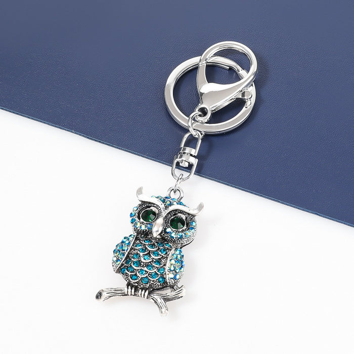 Bulk Jewelry Wholesale alloy-encrusted owl keychains JDC-KC-CL015 Wholesale factory from China YIWU China