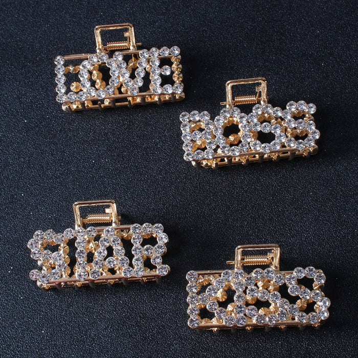 Wholesale alloy English letter point drill hairpin JDC-HC-JE001 Hair Clips 璟恩 Wholesale Jewelry JoyasDeChina Joyas De China