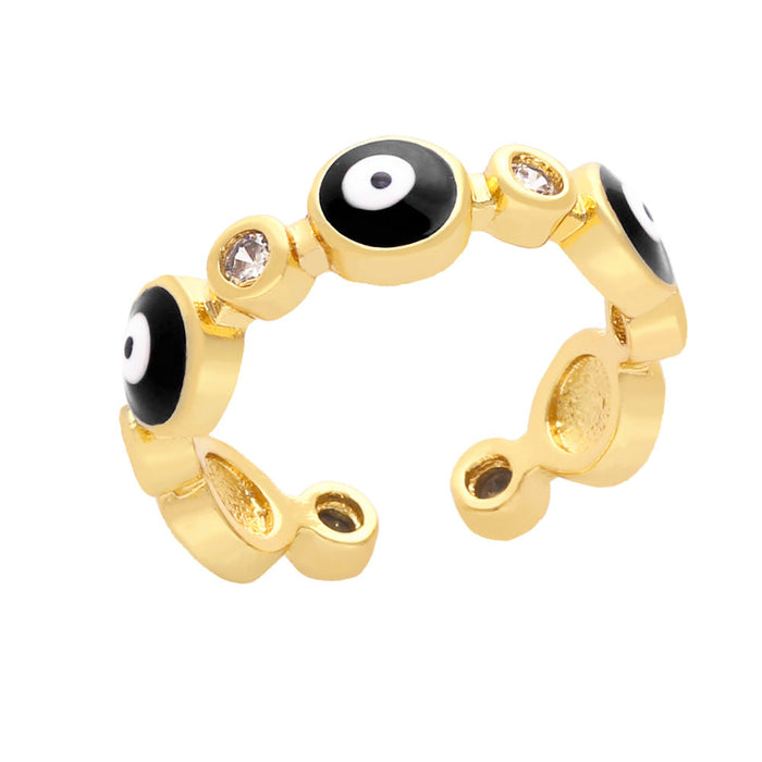 Wholesale alloy eye ring JDC-RS-AS303 Rings 翱昇 balck 1 Wholesale Jewelry JoyasDeChina Joyas De China