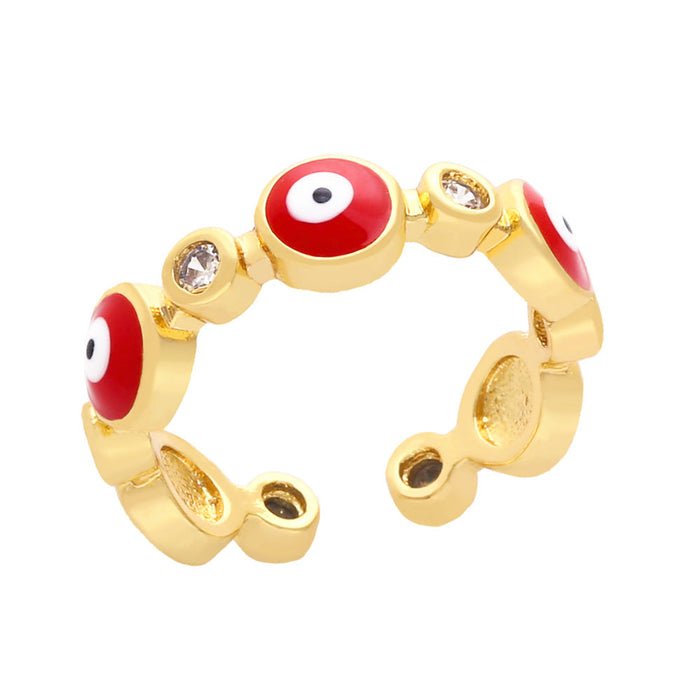 Wholesale alloy eye ring JDC-RS-AS303 Rings 翱昇 red 1 Wholesale Jewelry JoyasDeChina Joyas De China