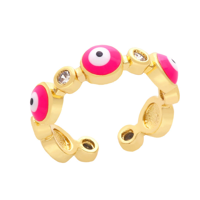 Wholesale alloy eye ring JDC-RS-AS303 Rings 翱昇 rose red 1 Wholesale Jewelry JoyasDeChina Joyas De China