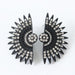 Wholesale alloy fan-shaped Rhinestone Earrings JDC-ES-MH043 Earrings JoyasDeChina 01 Black 0530 Wholesale Jewelry JoyasDeChina Joyas De China