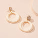 Wholesale alloy fashion cold wind Earrings JDC-ES-AYN364 Earrings JoyasDeChina E2103- milky white. Wholesale Jewelry JoyasDeChina Joyas De China