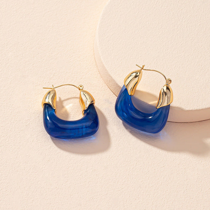 Wholesale alloy fashion geometric Earrings JDC-ES-AYN372 Earrings JoyasDeChina E2117-blue Wholesale Jewelry JoyasDeChina Joyas De China