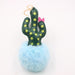 Wholesale Alloy Faux Hair Cactus Hairball Pom Pom Keychain JDC-KC-Zuge039 Keychains 祖格 Wholesale Jewelry JoyasDeChina Joyas De China
