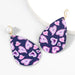 Wholesale Alloy Faux Leather Geometric Heart Earrings JDC-ES-JL894 Earrings 氿乐 purple Wholesale Jewelry JoyasDeChina Joyas De China