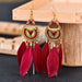 Wholesale alloy feather long rice bead earrings JDC-ES-daiq017 Earrings 黛茜 7 Wholesale Jewelry JoyasDeChina Joyas De China
