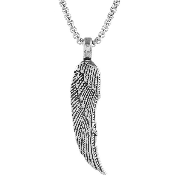 Bulk Jewelry Wholesale alloy feather man necklaces JDC-MNE-PK022 Wholesale factory from China YIWU China