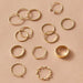 Wholesale alloy fine ring twist wave ring 14-piece set JDC-RS-C363 Rings 咏歌 Wholesale Jewelry JoyasDeChina Joyas De China