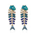 Wholesale alloy fishbone color diamond earrings JDC-ES-MY220 Earrings 曼茵 color Wholesale Jewelry JoyasDeChina Joyas De China