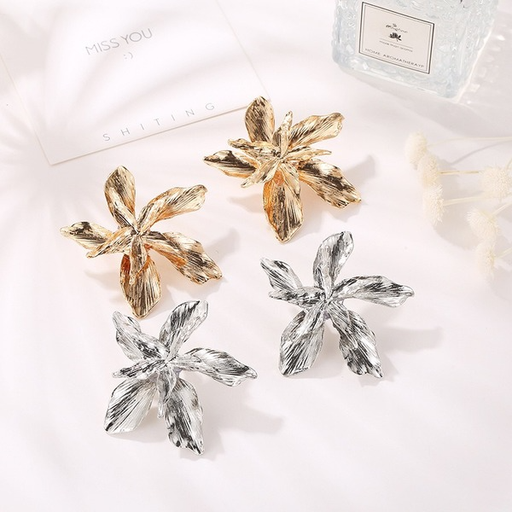 Bulk Jewelry Wholesale alloy five petal flower earrings JDC-ES-MH024 Wholesale factory from China YIWU China
