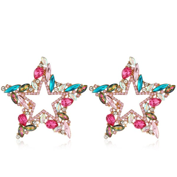 Bulk Jewelry Wholesale alloy five pointed star Earrings JDC-ES-wy001 Wholesale factory from China YIWU China