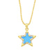 Wholesale alloy five-pointed star necklace JDC-NE-AS380 NECKLACE 翱昇 blue Wholesale Jewelry JoyasDeChina Joyas De China