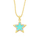Wholesale alloy five-pointed star necklace JDC-NE-AS380 NECKLACE 翱昇 green Wholesale Jewelry JoyasDeChina Joyas De China