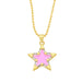 Wholesale alloy five-pointed star necklace JDC-NE-AS380 NECKLACE 翱昇 pink Wholesale Jewelry JoyasDeChina Joyas De China