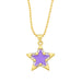 Wholesale alloy five-pointed star necklace JDC-NE-AS380 NECKLACE 翱昇 purple Wholesale Jewelry JoyasDeChina Joyas De China