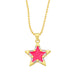 Wholesale alloy five-pointed star necklace JDC-NE-AS380 NECKLACE 翱昇 rose red Wholesale Jewelry JoyasDeChina Joyas De China