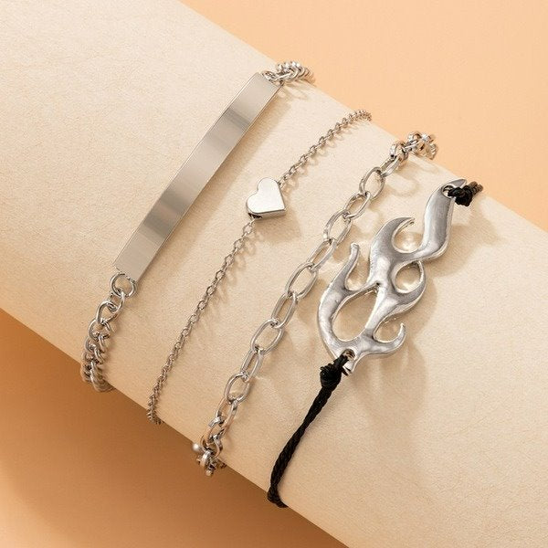 Wholesale alloy flame braided bracelet JDC-BT-C144 Bracelet 咏歌 Wholesale Jewelry JoyasDeChina Joyas De China