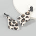 Wholesale Alloy Flannel Leopard Print Geometric Earrings JDC-ES-JL778 Earrings 氿乐 white Wholesale Jewelry JoyasDeChina Joyas De China