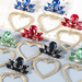 Wholesale alloy flower and diamond heart-shaped earrings JDC-ES-JL012 Earrings JoyasDeChina Wholesale Jewelry JoyasDeChina Joyas De China
