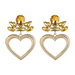 Wholesale alloy flower and diamond heart-shaped earrings JDC-ES-JL012 Earrings JoyasDeChina Wholesale Jewelry JoyasDeChina Joyas De China