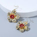 Wholesale alloy flower earrings JDC-ES-JQ197 Earrings 佳琪 Wholesale Jewelry JoyasDeChina Joyas De China