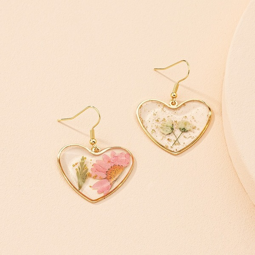 Bulk Jewelry Wholesale alloy flower heart earrings JDC-ES-AYN011 Wholesale factory from China YIWU China