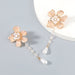 Wholesale alloy flower imitation pearl earrings JDC-ES-JL112 Earrings JoyasDeChina flower Wholesale Jewelry JoyasDeChina Joyas De China