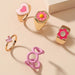 Wholesale Alloy Flower Love Rings Set JDC-RS-A070 Rings 妙雅 Wholesale Jewelry JoyasDeChina Joyas De China