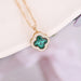 Wholesale alloy flower necklace JDC-NE-Bingm005 NECKLACE 冰萌 5#green Wholesale Jewelry JoyasDeChina Joyas De China