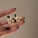 Wholesale alloy flower paint earrings JDC-ES-XuF087 Earrings 旭帆 Wholesale Jewelry JoyasDeChina Joyas De China