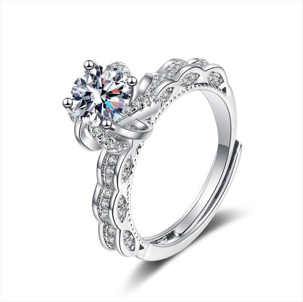 Wholesale alloy fountain ring Sterling Silver Jewelry JDC-RS-BLX037 Rings 宝来兴 Wholesale Jewelry JoyasDeChina Joyas De China