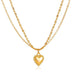 Wholesale alloy French heart pendant necklaces JDC-NE-A368 Necklaces JoyasDeChina 01kc gold Wholesale Jewelry JoyasDeChina Joyas De China