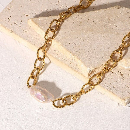 Wholesale alloy freshwater pearl twist necklace JDC-NE-JD342 NECKLACE 杰鼎 Wholesale Jewelry JoyasDeChina Joyas De China