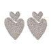 Wholesale alloy full Diamond Heart Earrings JDC-ES-MY173 Earrings 曼茵 white k Wholesale Jewelry JoyasDeChina Joyas De China