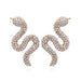 Wholesale alloy full diamond Snake Earrings JDC-ES-MY221 Earrings 曼茵 gun black Wholesale Jewelry JoyasDeChina Joyas De China